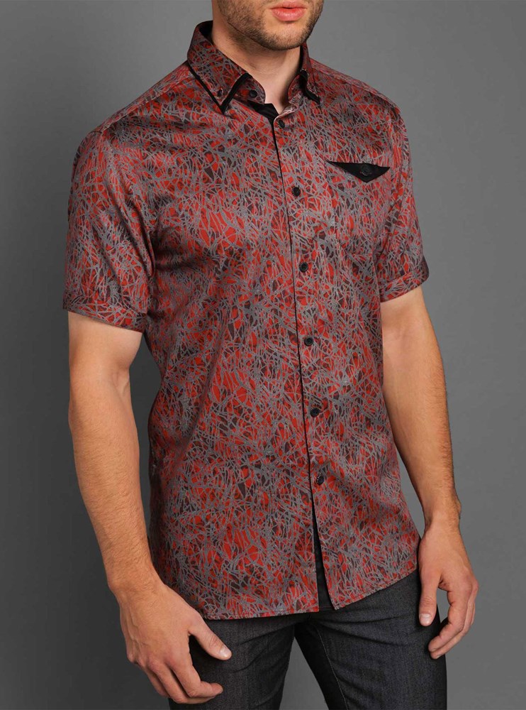 Men's casual short sleeve shirt