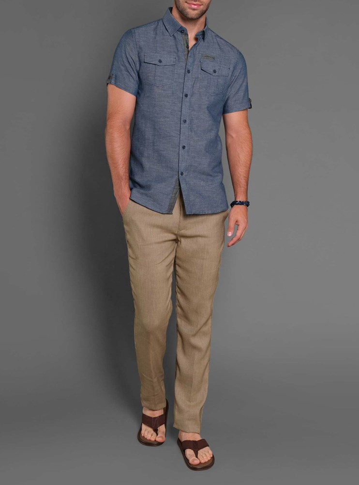CHEMISE DÉCONTRACTÉE À MANCHES COURTES POUR HOMMES