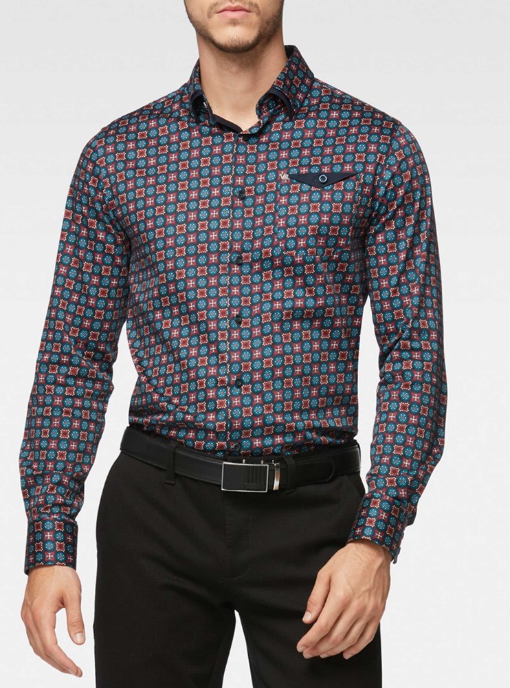 Men's casual long sleeve shirt