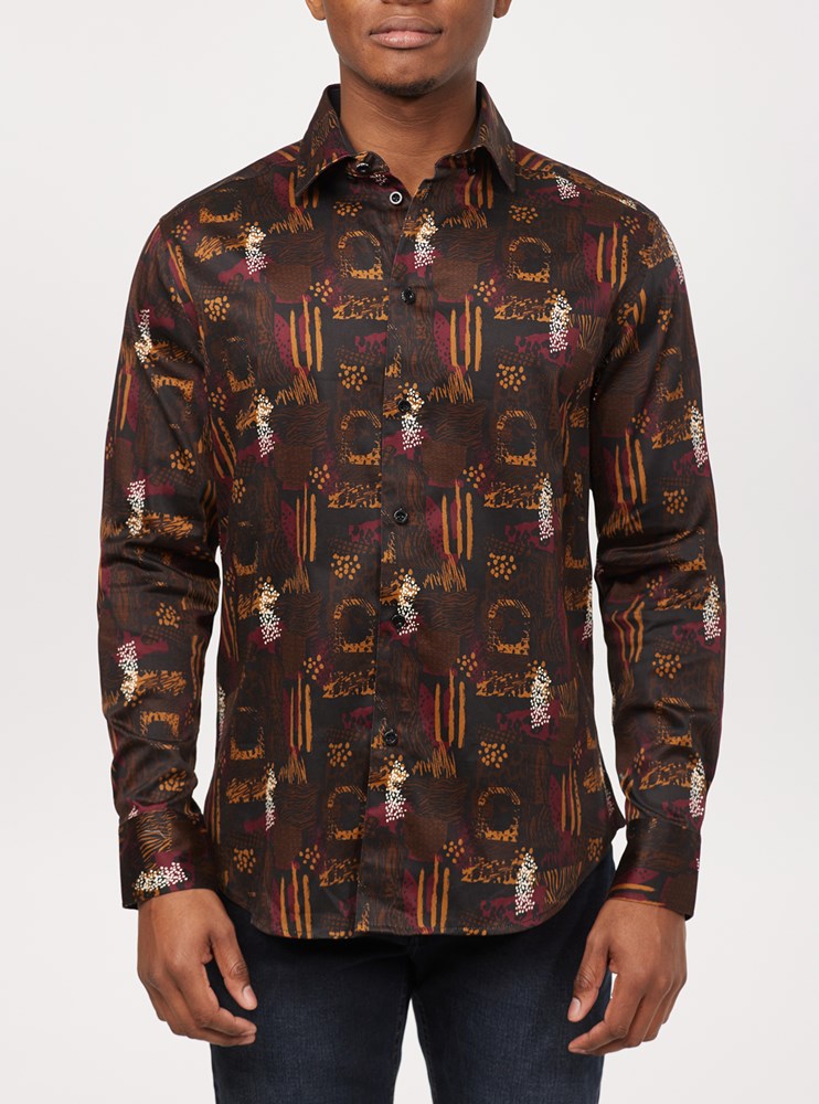 CHEMISE DÉCONTRACTÉE À MANCHES LONGUES POUR HOMMES