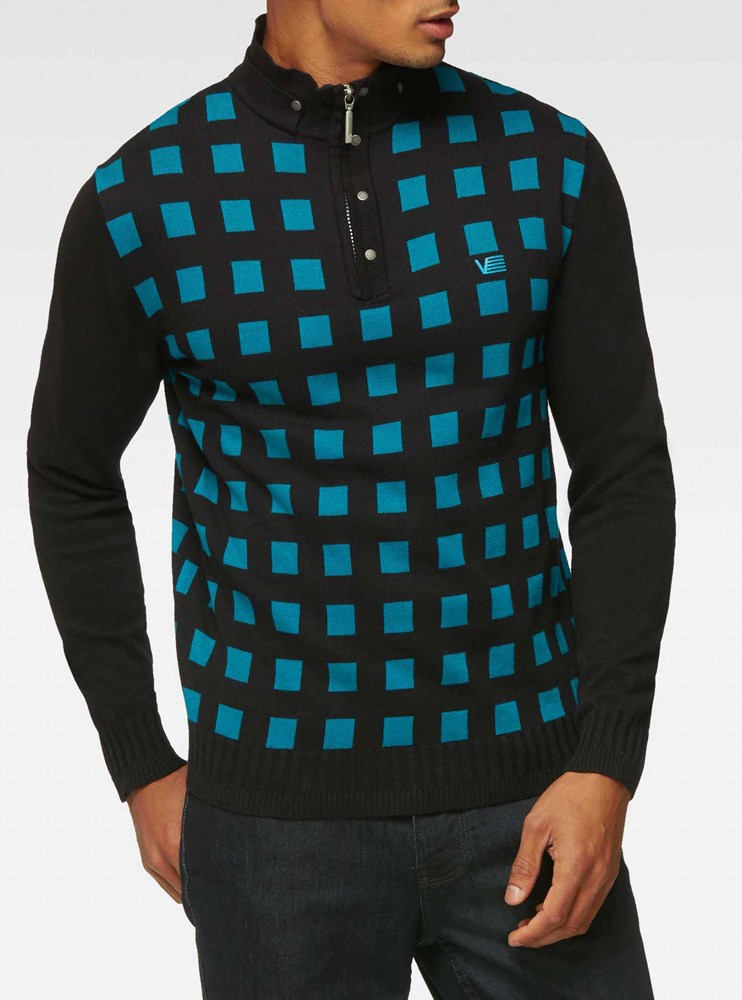 Men's mock zip sweater