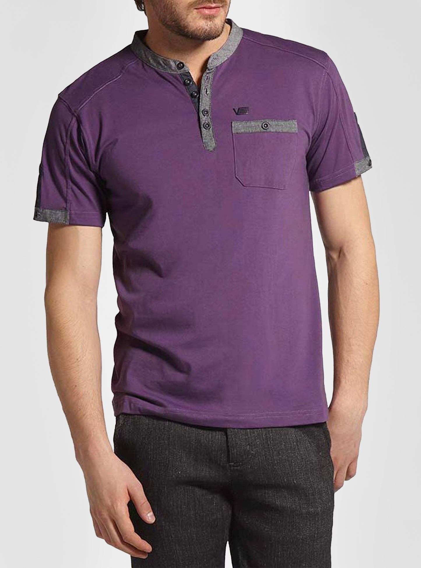 Men's henley short sleeve t-shirt