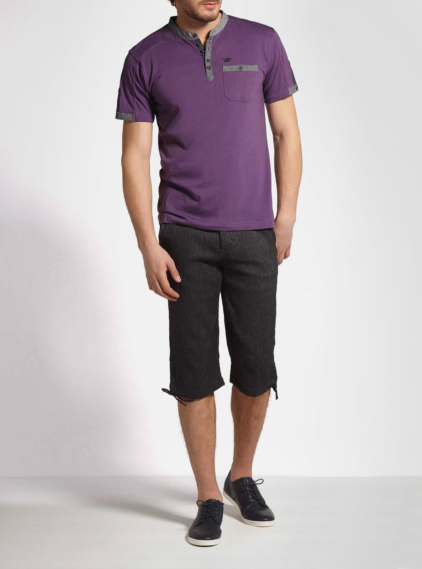 Men's henley short sleeve t-shirt