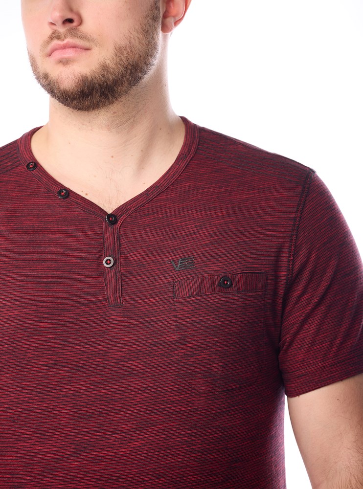 T-SHIRT MANCHES COURTES À COL EN V POUR HOMMES