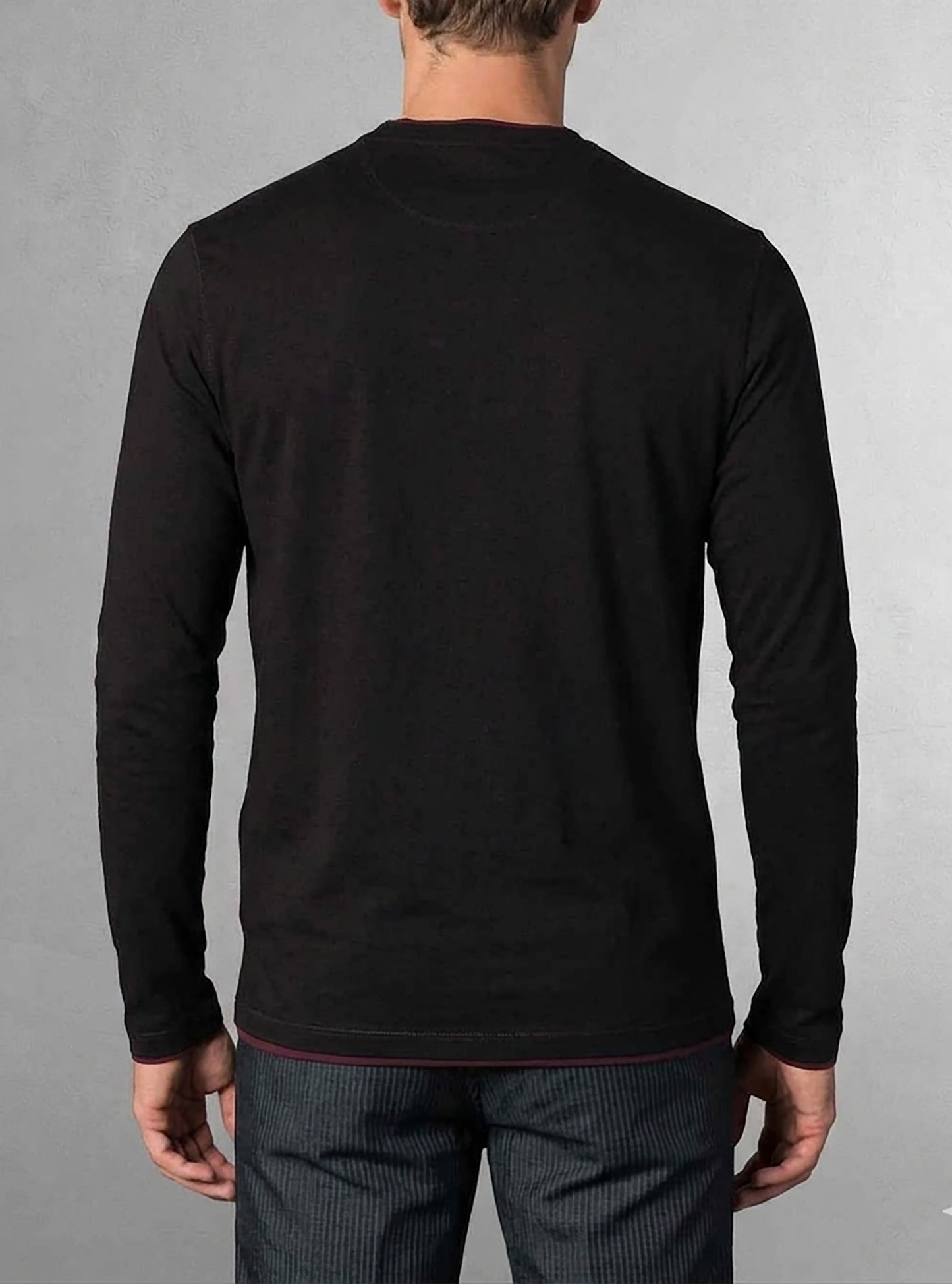 T-shirt à manches longues henley pour hommes