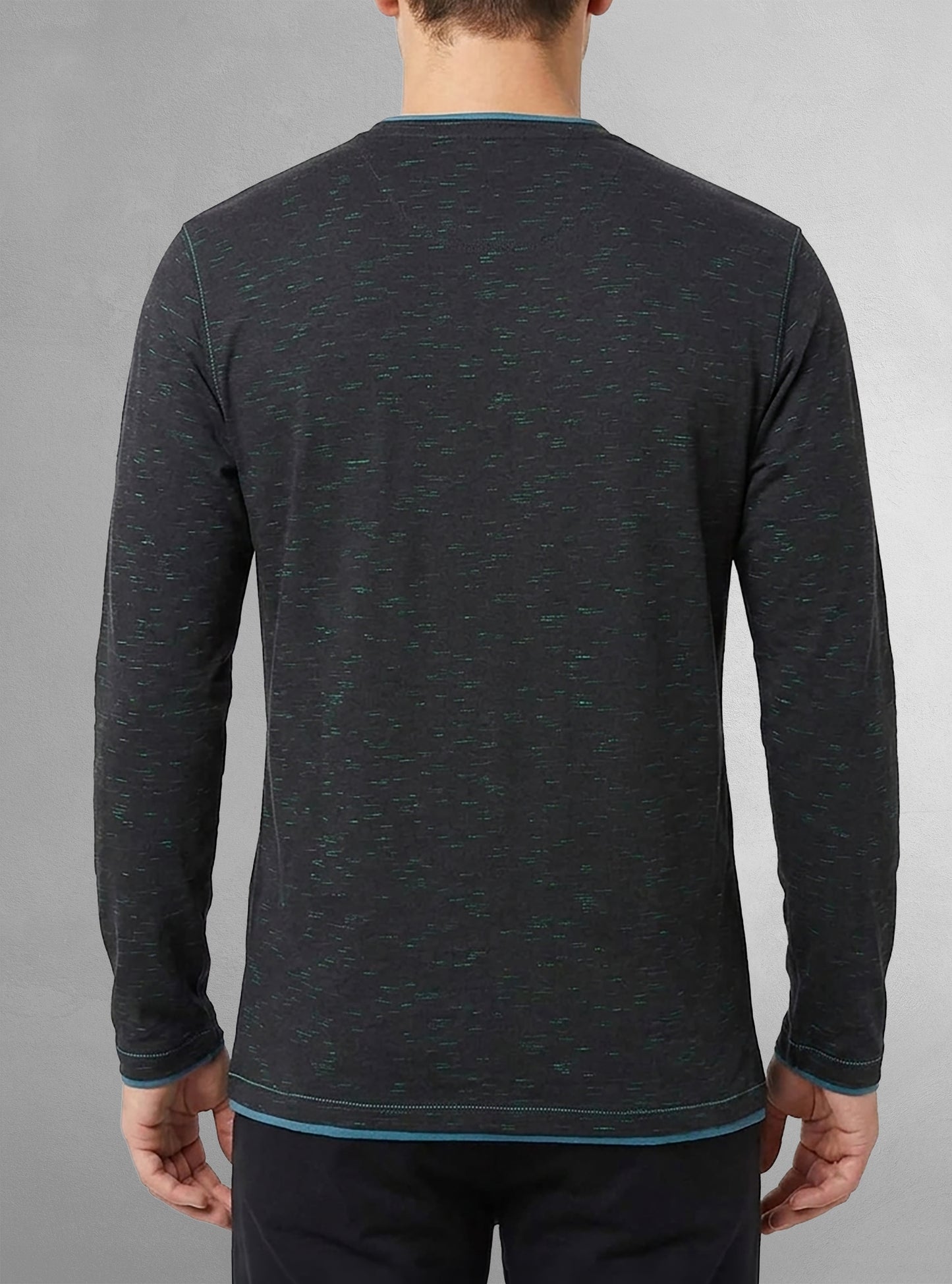 T-shirt à manches longues henley pour hommes