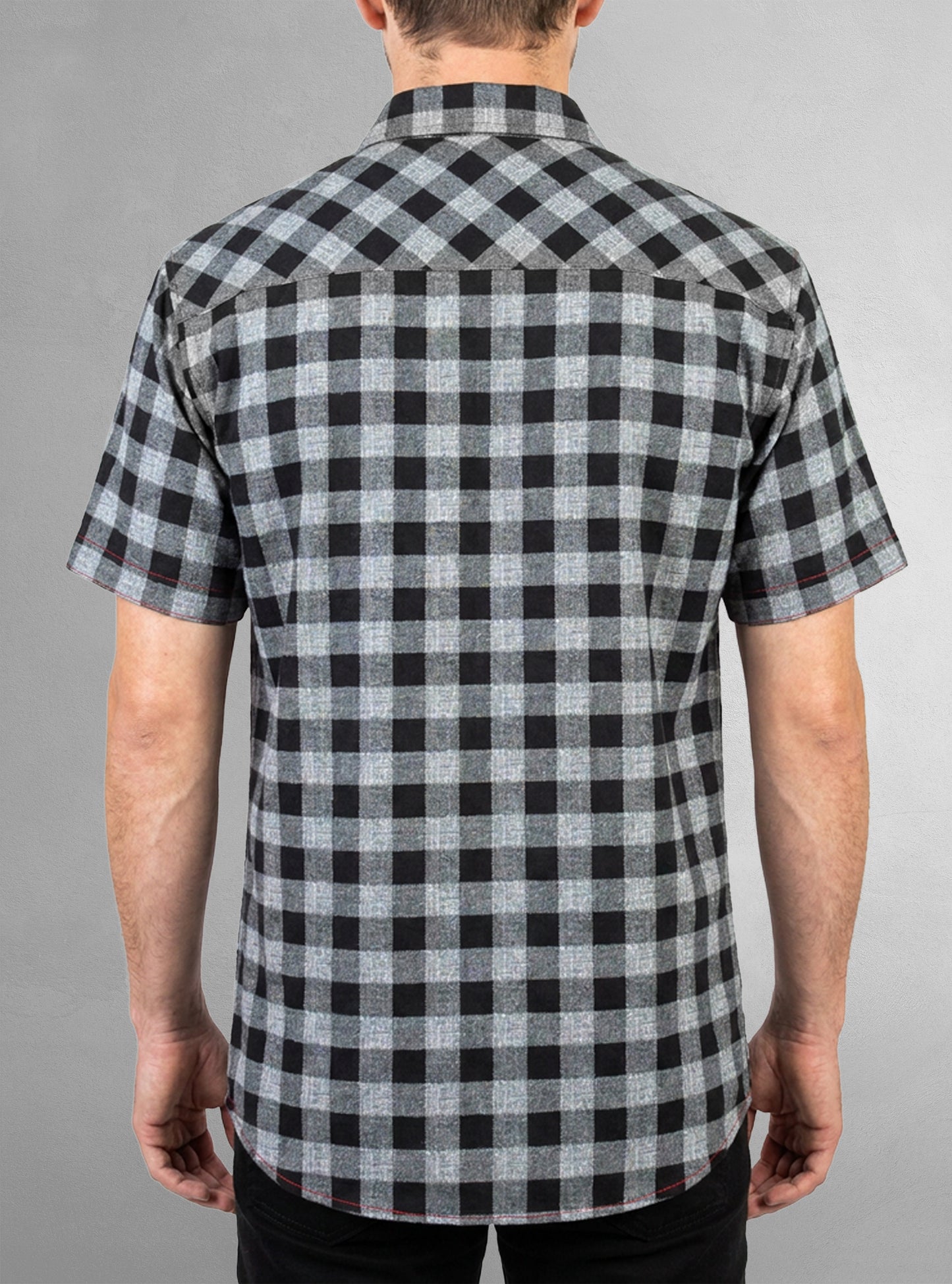 Chemise décontractée en stretch à manches courtes pour hommes