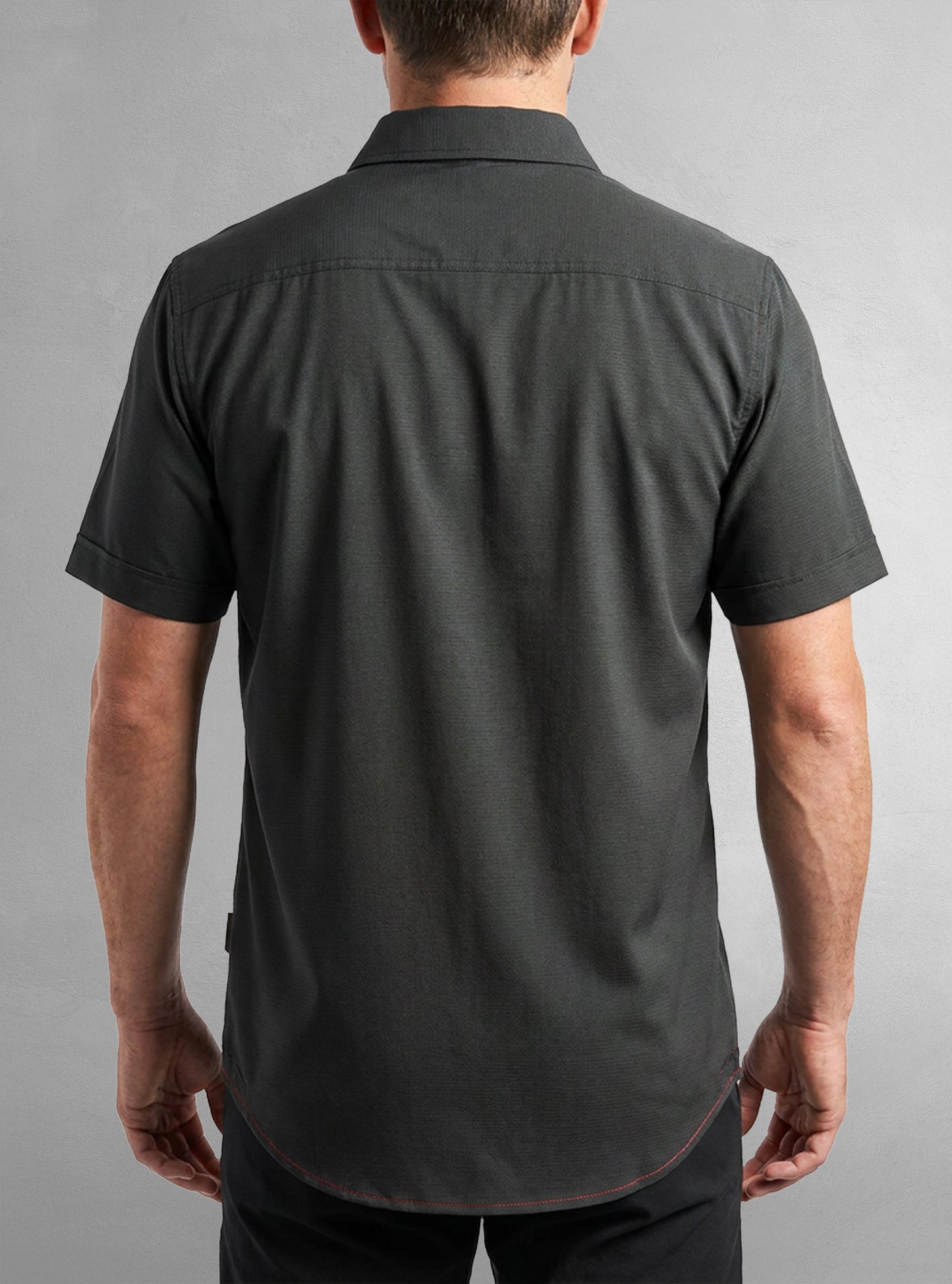 Chemise décontractée en stretch à manches courtes pour hommes