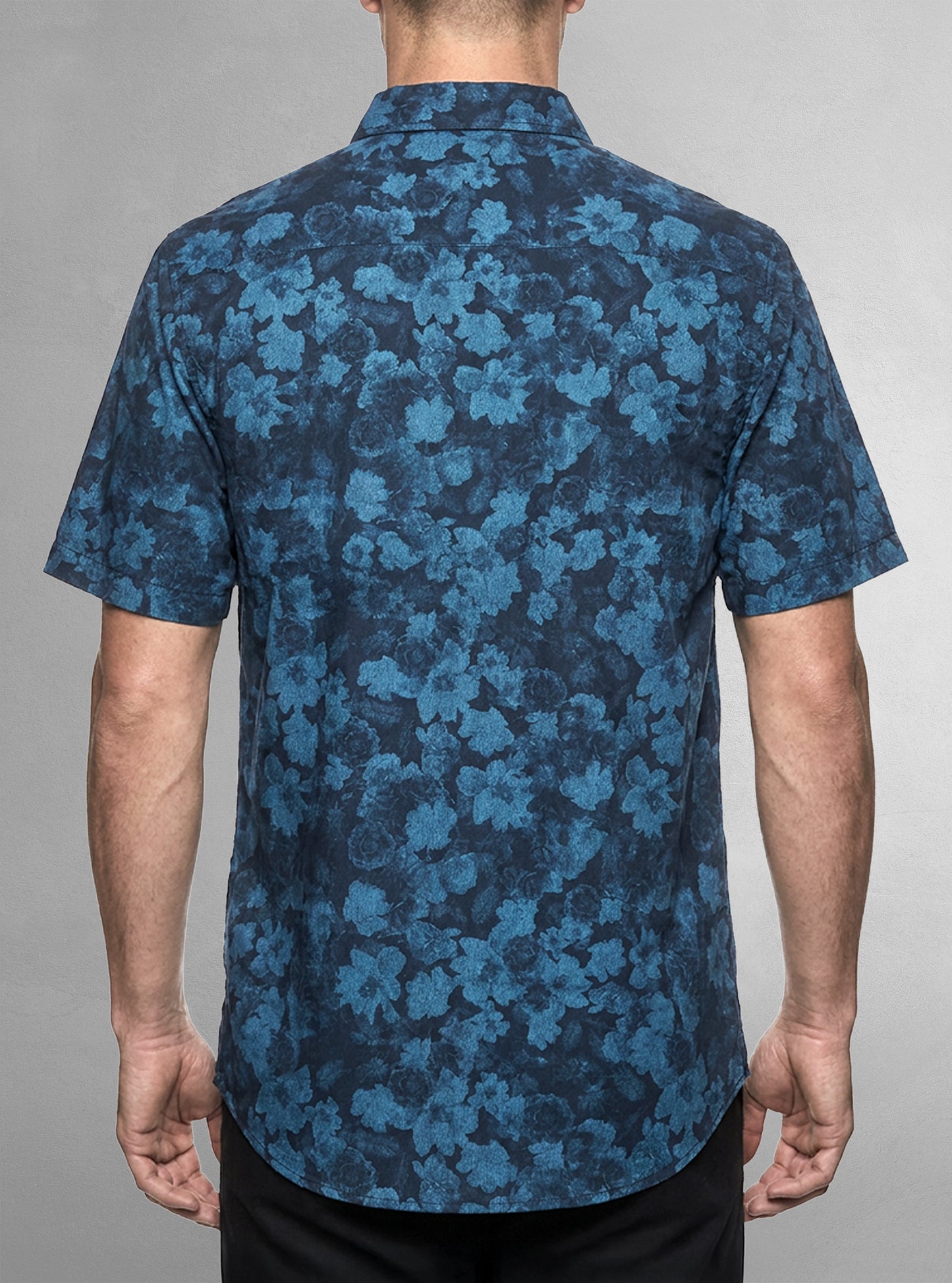 Chemise décontractée en stretch à manches courtes pour hommes