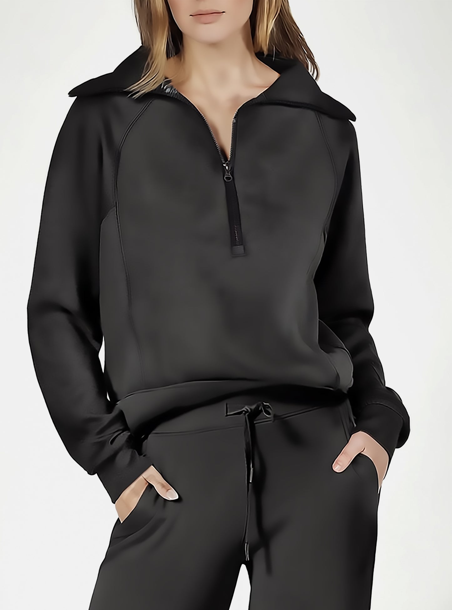 Women’s Half-Zip Sweatshirt – Casual & Chic
