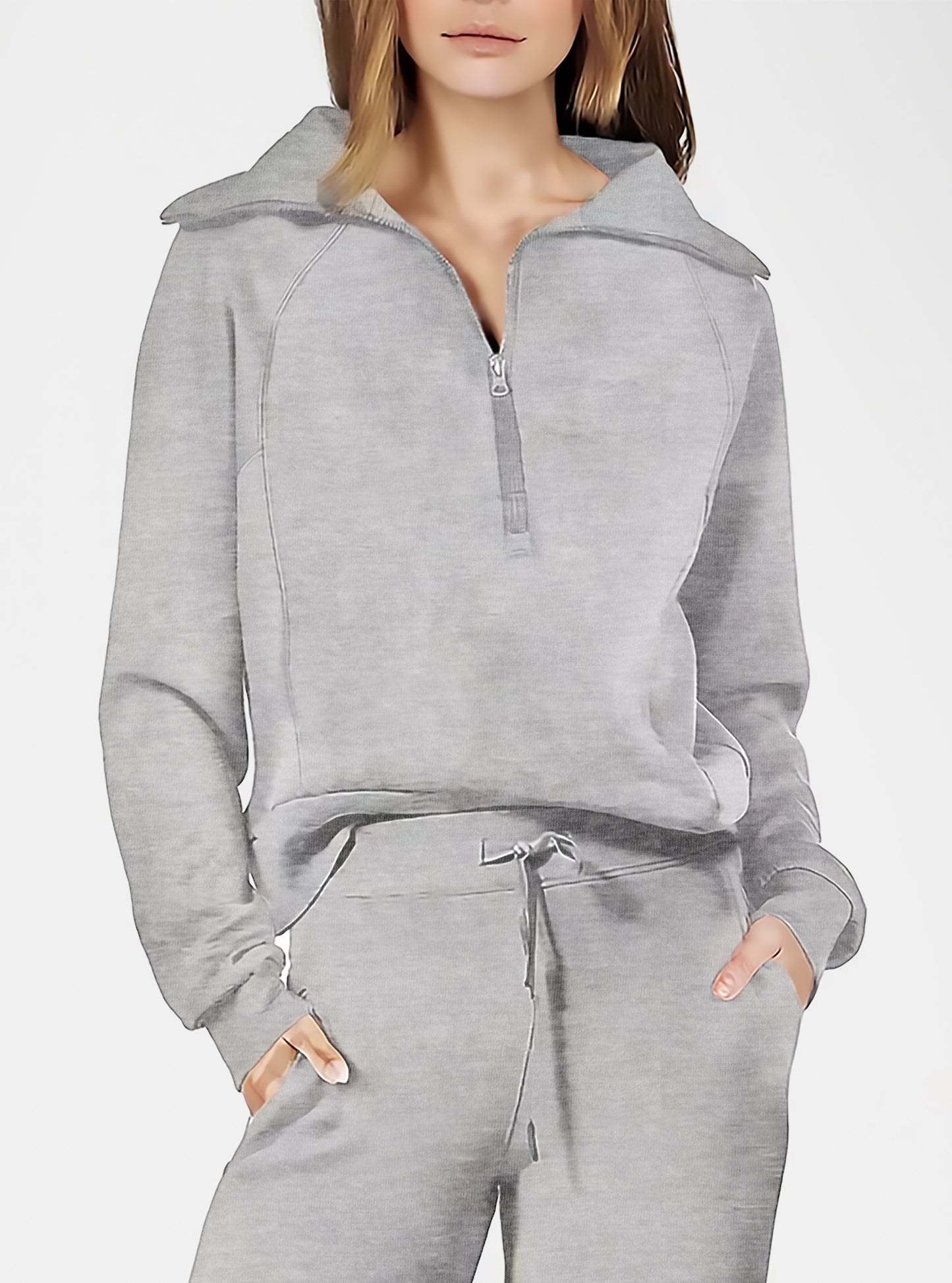 Women’s Half-Zip Sweatshirt – Casual & Chic