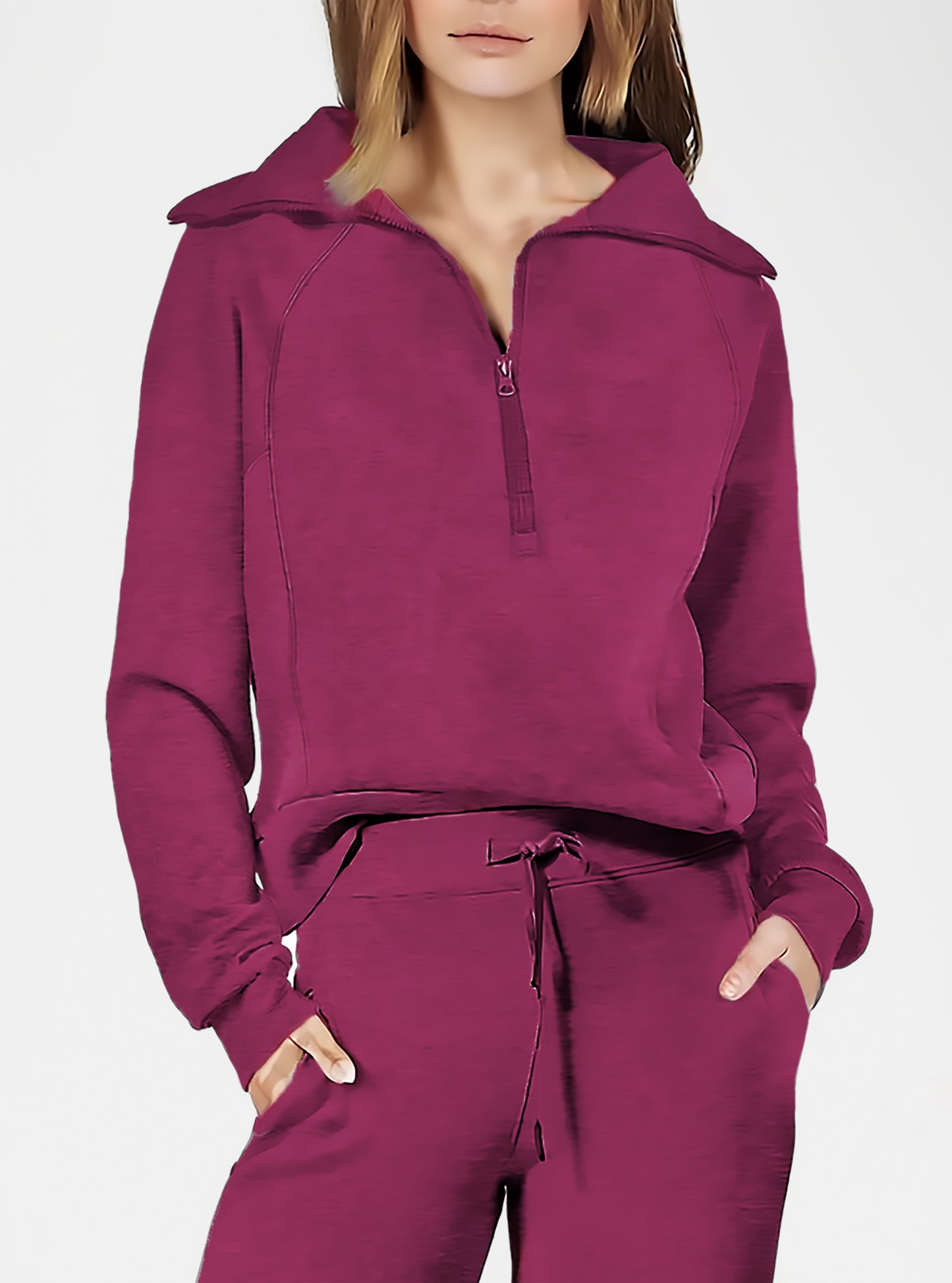 Women’s Half-Zip Sweatshirt – Casual & Chic