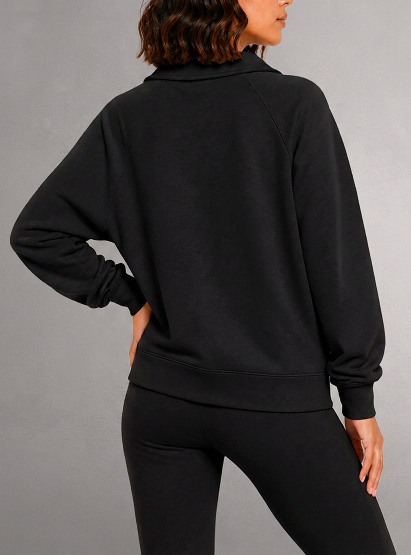 Sweatshirt semi-zippé pour femmes - Casual & Chic