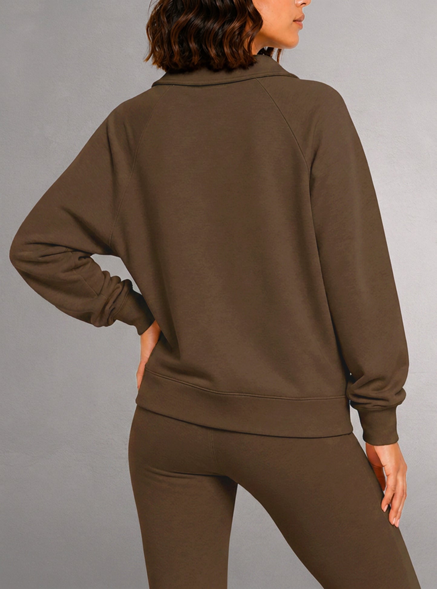 Sweatshirt semi-zippé pour femmes - Casual & Chic