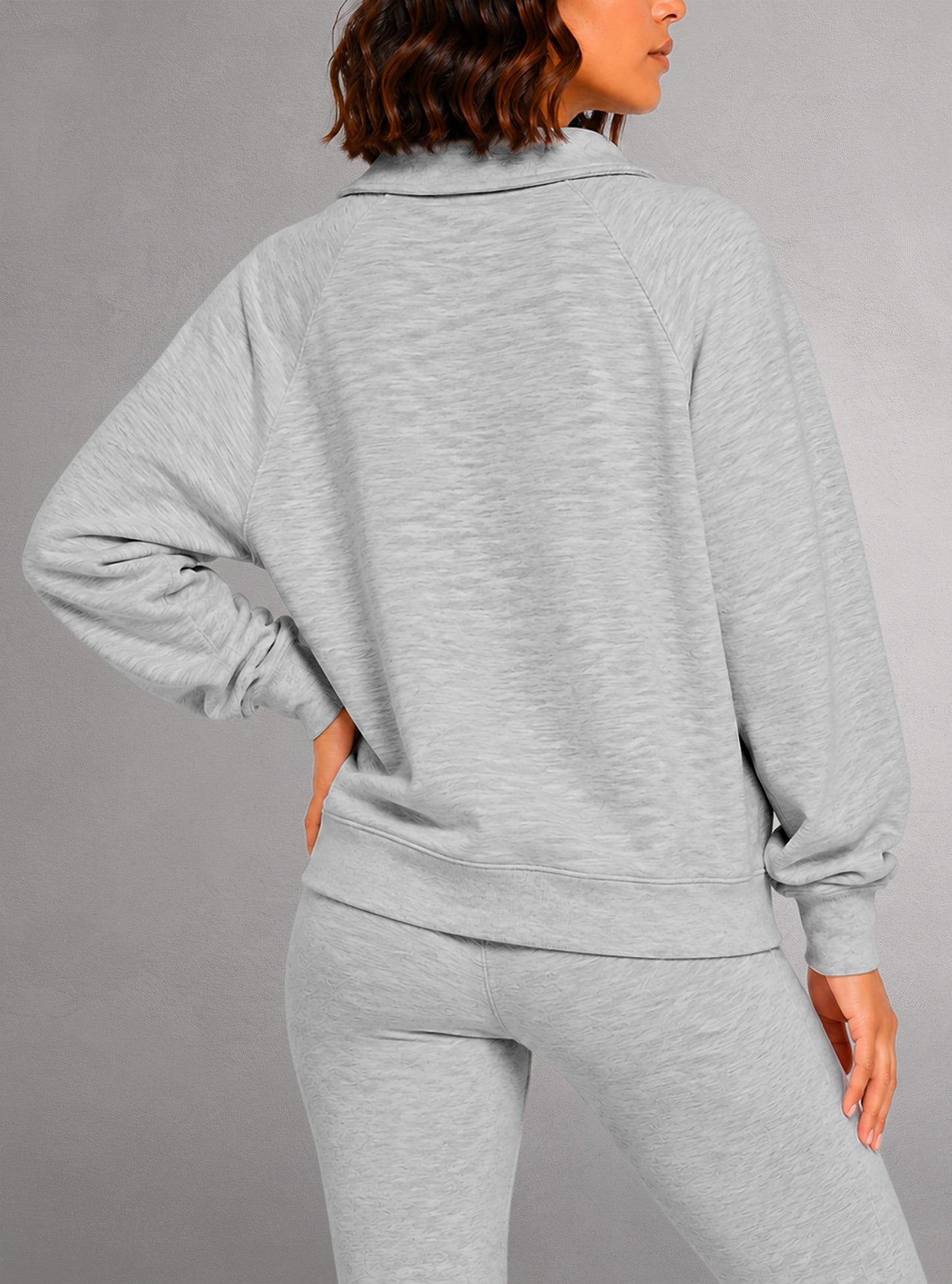 Sweatshirt semi-zippé pour femmes - Casual & Chic