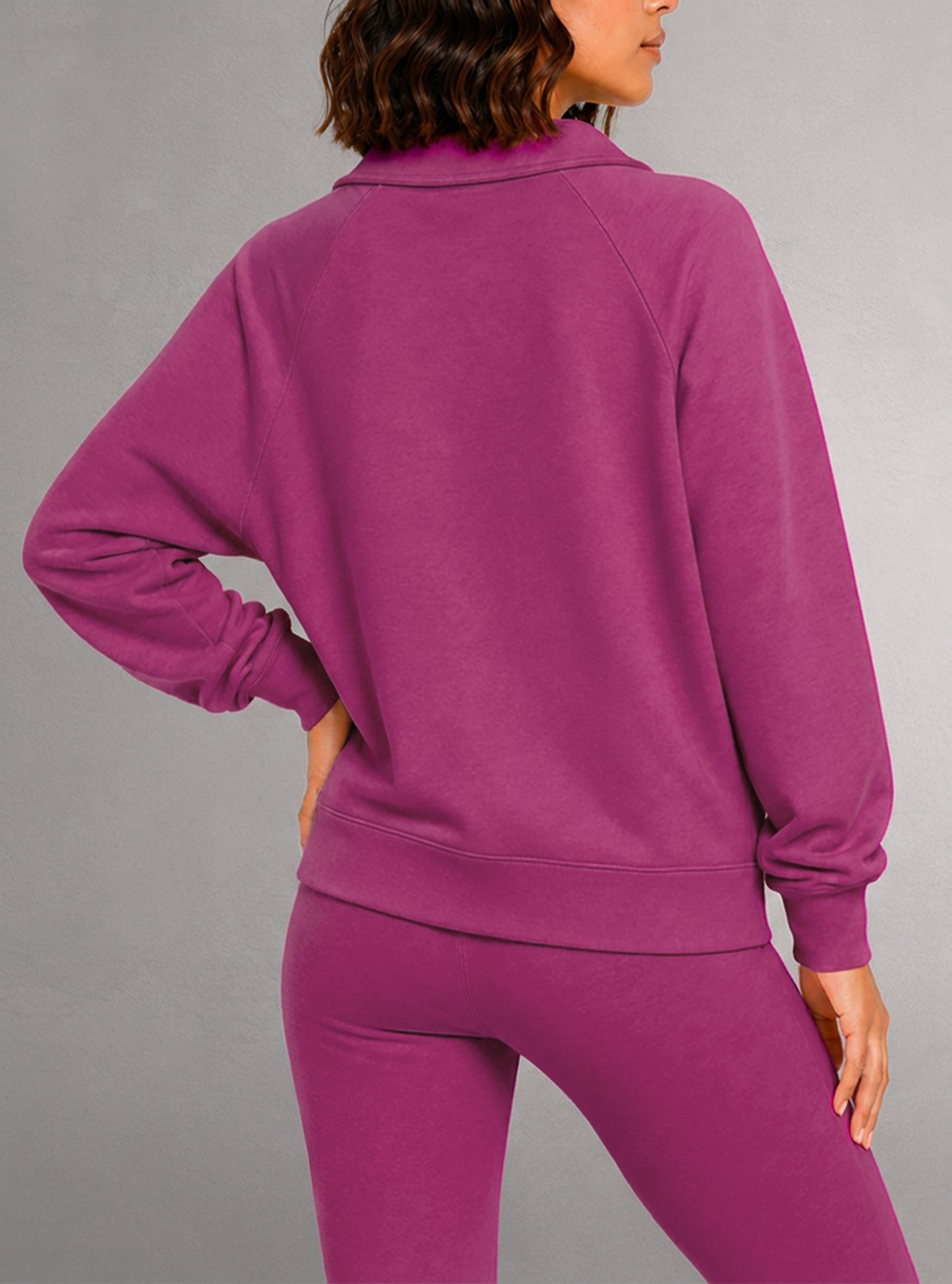 Sweatshirt semi-zippé pour femmes - Casual & Chic