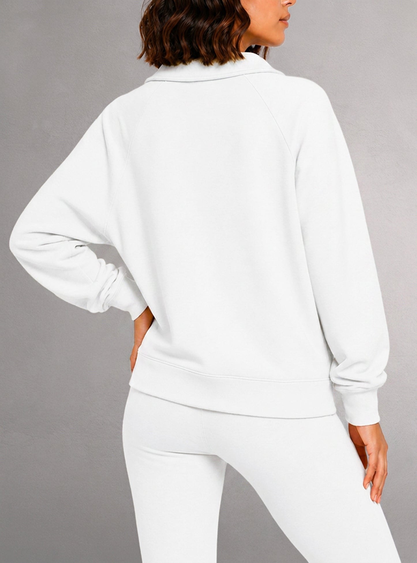 Sweatshirt semi-zippé pour femmes - Casual & Chic