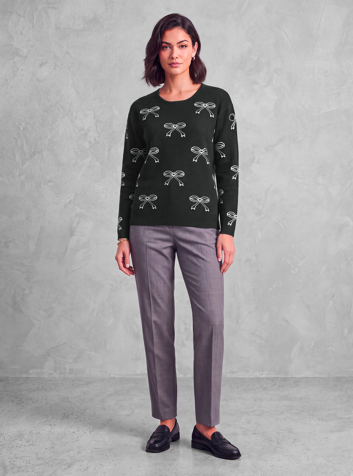 PULL À COL ROND ET MANCHES LONGUES POUR FEMMES
