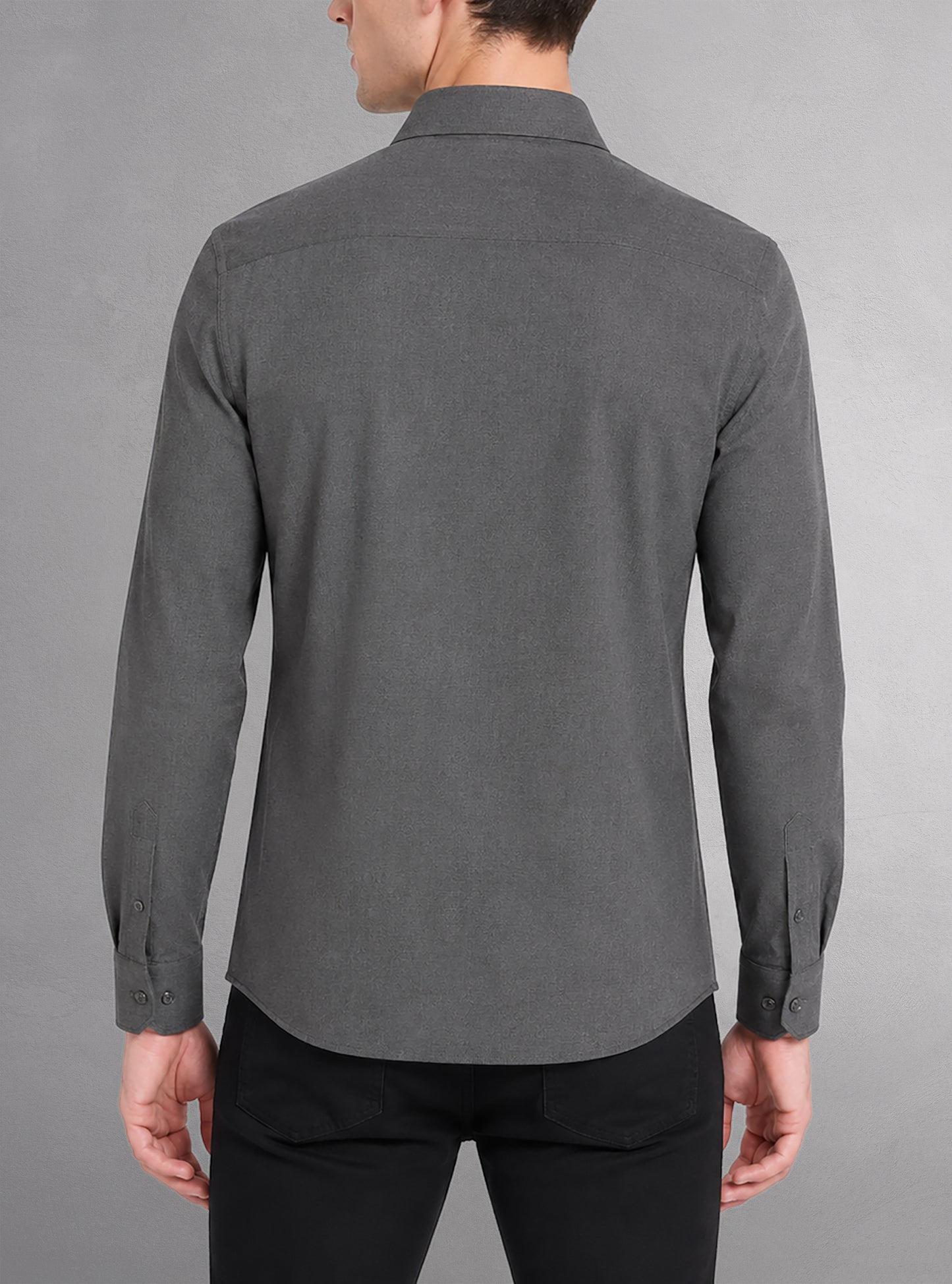 Chemise classique à manches longues pour hommes