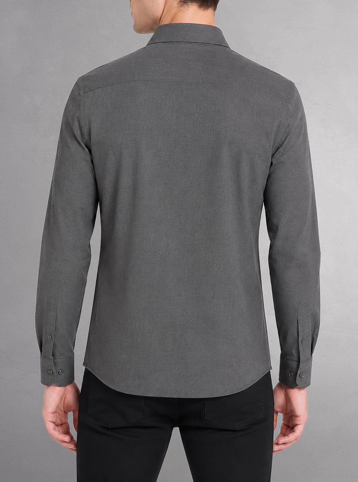Chemise classique à manches longues pour hommes