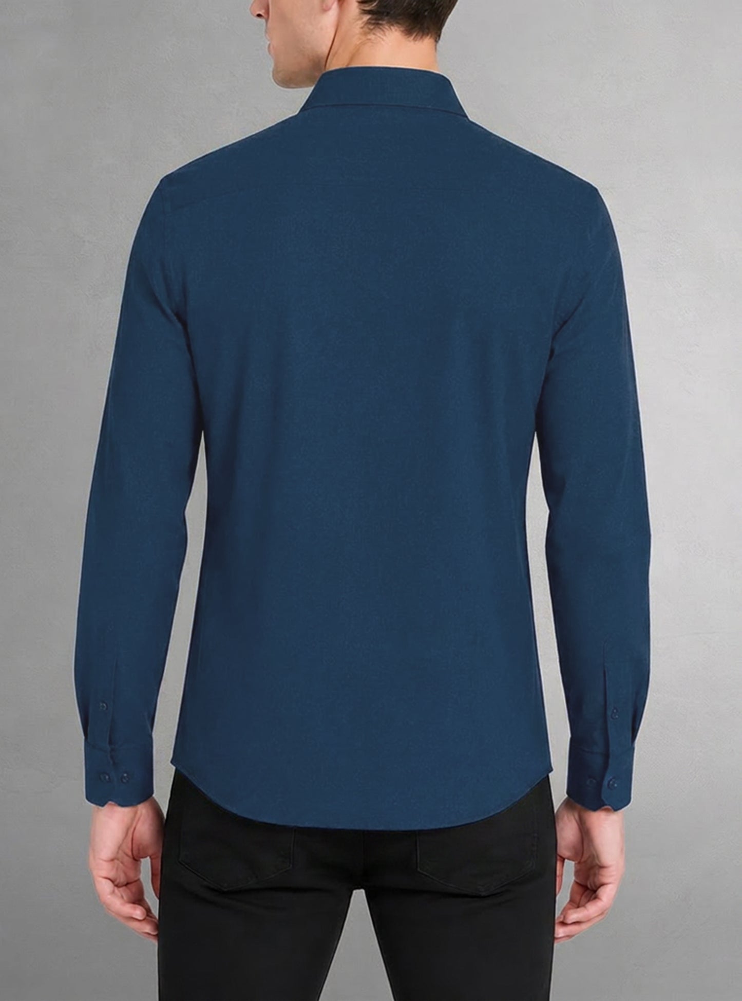 Chemise classique à manches longues pour hommes