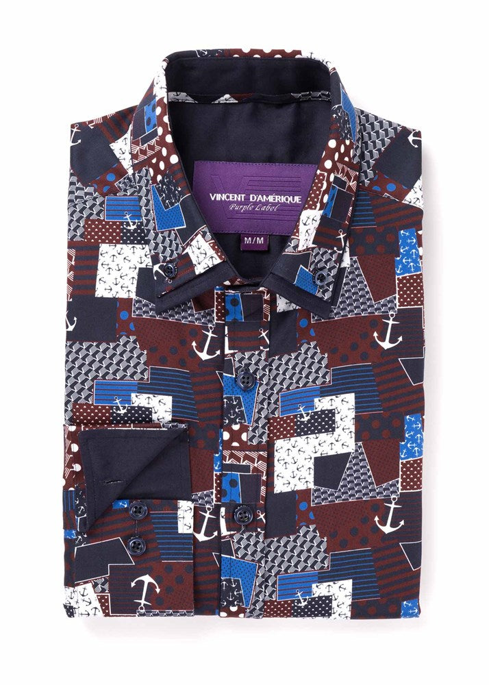 CHEMISE DÉCONTRACTÉE À MANCHES LONGUES POUR HOMMES