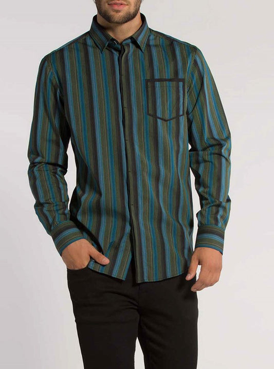 CHEMISE DÉCONTRACTÉE À MANCHES LONGUES POUR HOMMES