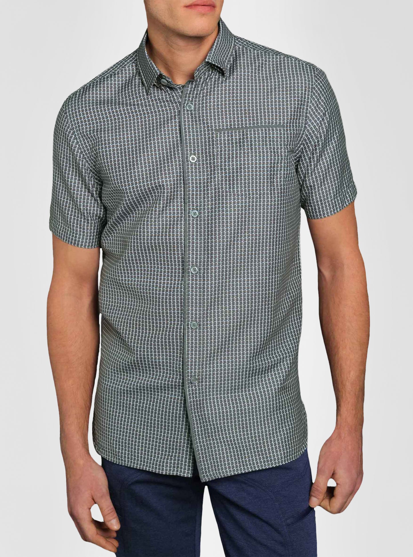 Men's casual short sleeve shirt