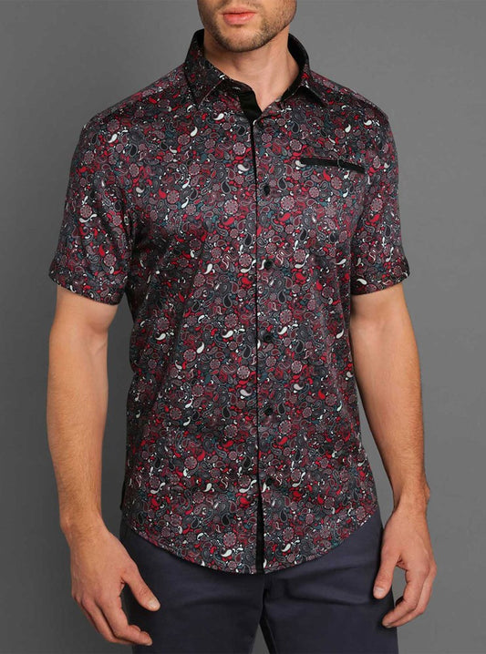 Men's casual short sleeve shirt