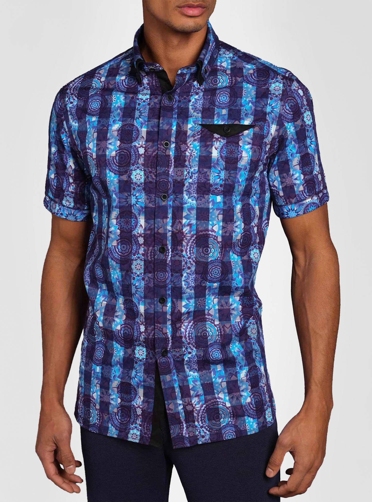 Men's casual short sleeve shirt