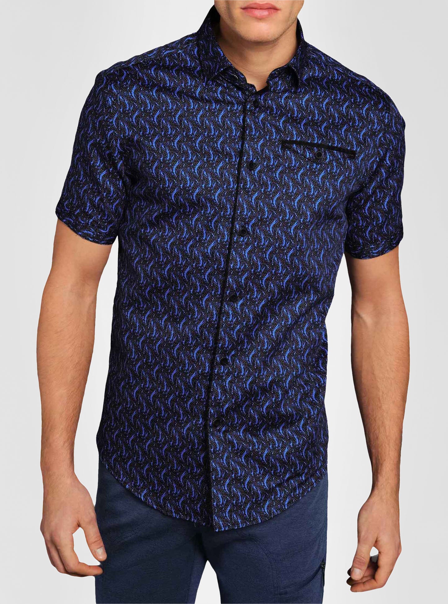 Men's casual short sleeve shirt