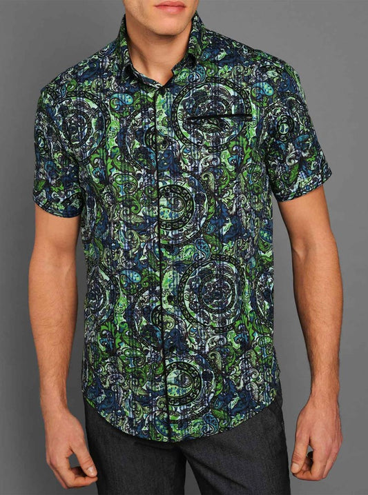 CHEMISE DÉCONTRACTÉE À MANCHES COURTES POUR HOMMES