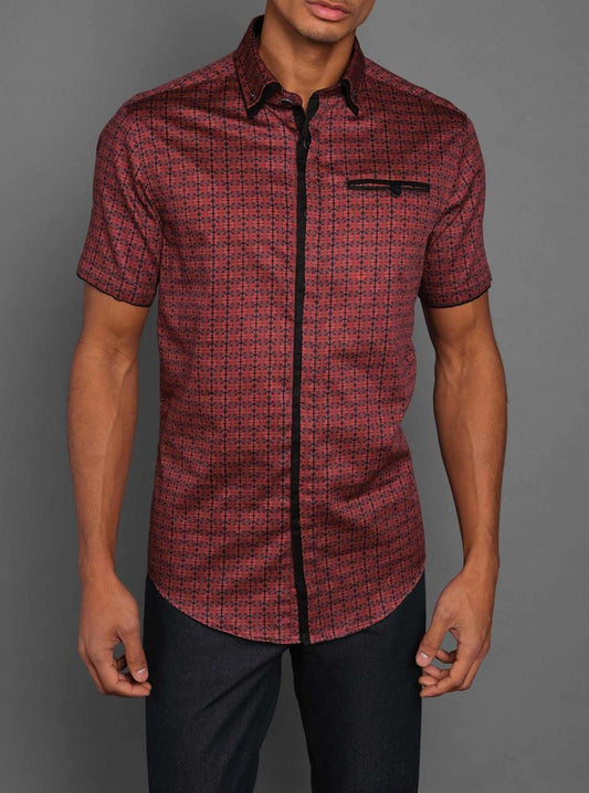 CHEMISE DÉCONTRACTÉE À MANCHES COURTES POUR HOMMES