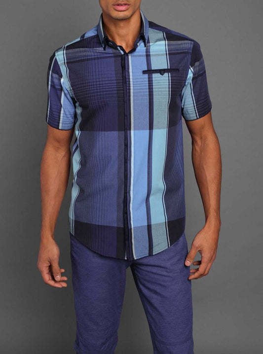 CHEMISE DÉCONTRACTÉE À MANCHES COURTES POUR HOMMES