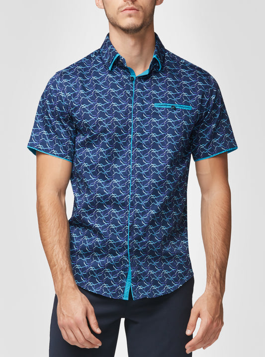 Men's casual short sleeve shirt