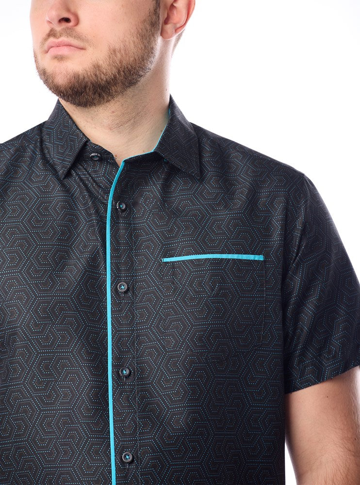 Men's casual short sleeve shirt