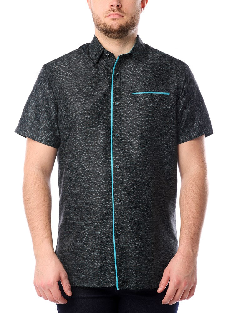 Men's casual short sleeve shirt