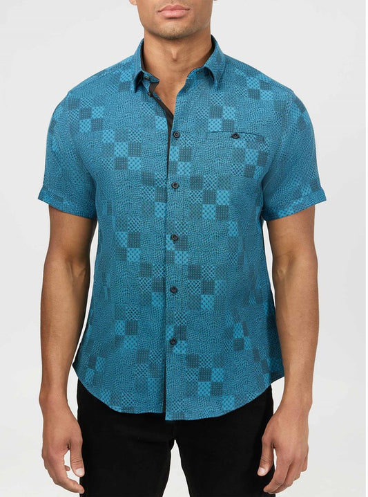 Men's casual short sleeve shirt