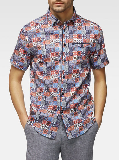 Men's casual short sleeve shirt