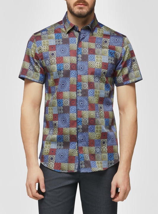CHEMISE DÉCONTRACTÉE À MANCHES COURTES POUR HOMMES