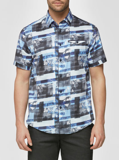Men's casual short sleeve shirt