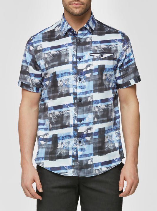 CHEMISE DÉCONTRACTÉE À MANCHES COURTES POUR HOMMES