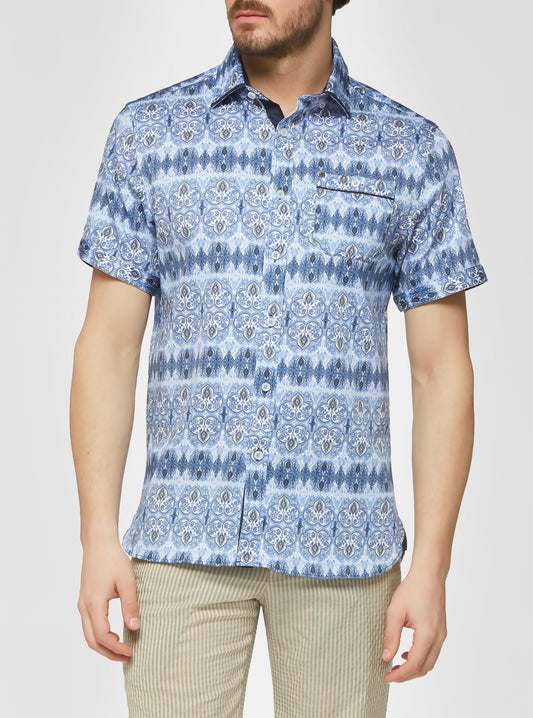 Men's casual short sleeve shirt