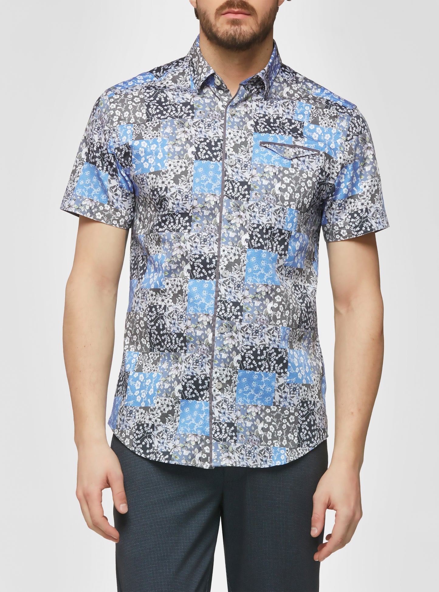 Men's casual short sleeve shirt