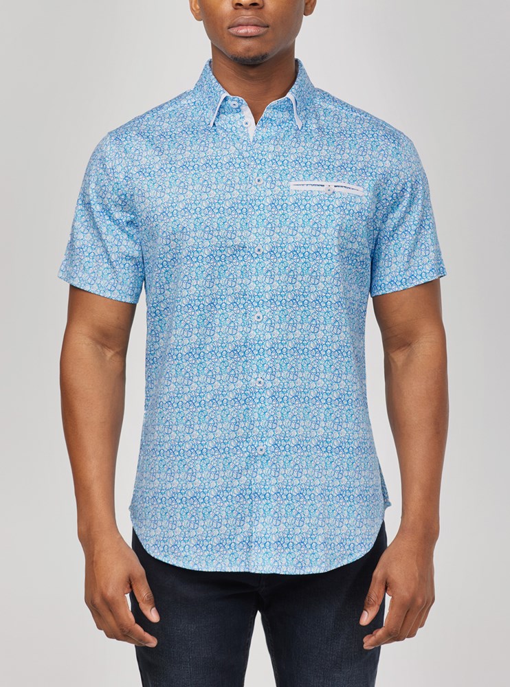 Men's casual short sleeve shirt