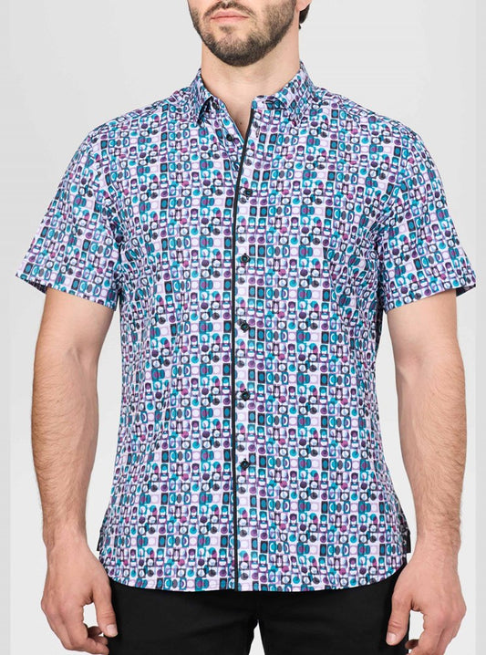 CHEMISE DÉCONTRACTÉE À MANCHES COURTES POUR HOMMES