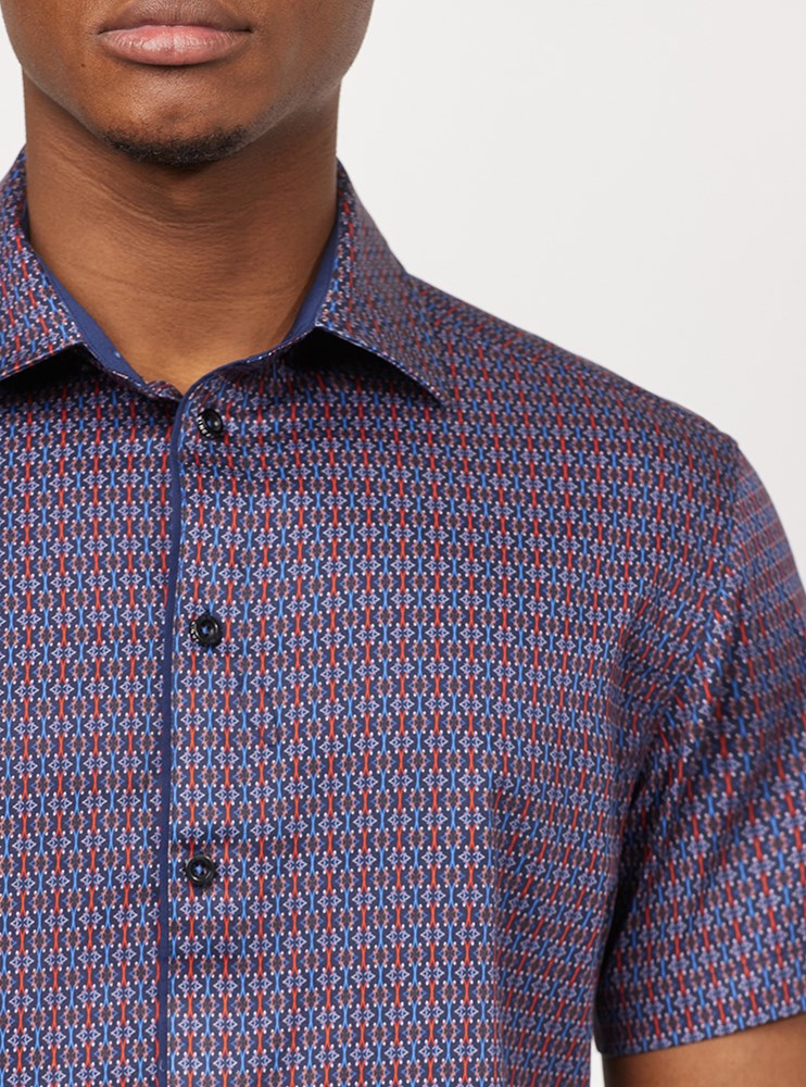 Men's casual short sleeve shirt