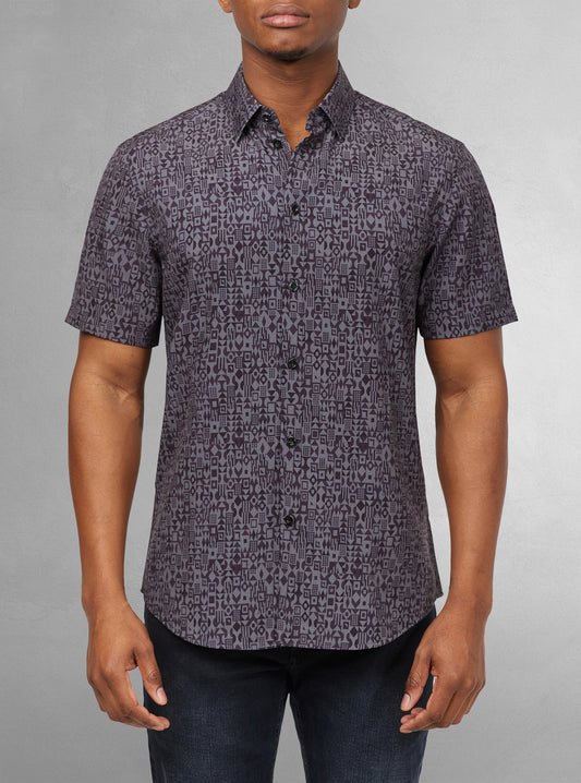Men's casual short sleeve shirt
