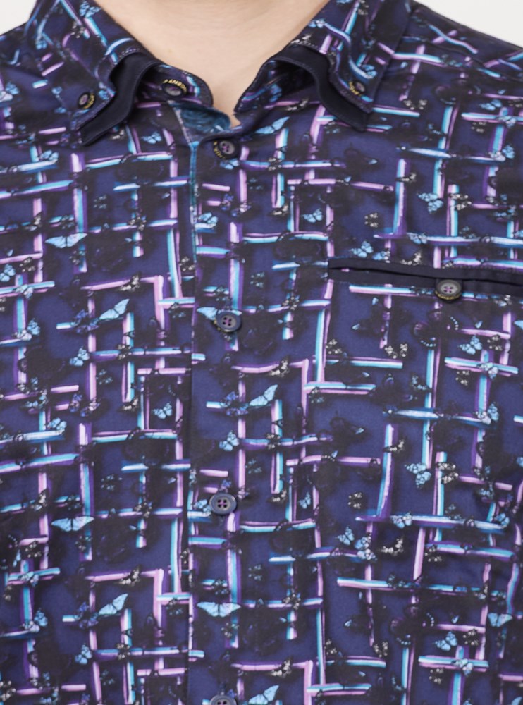 Men's casual short sleeve shirt