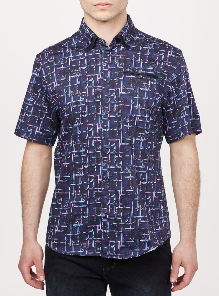 Men's casual short sleeve shirt